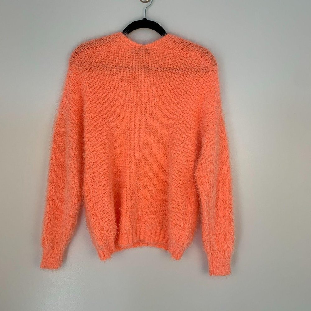 Freshman Neon Mango L Chenille Eyelash Sweater - Picture 2 of 7